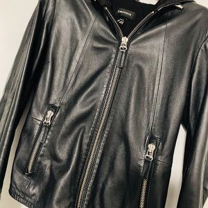 Black soft leather Danier jacket